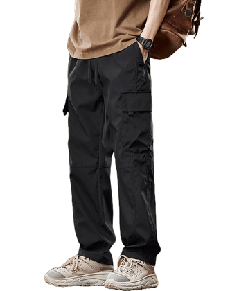 Shelony Black Cotton Men's Joggers ( Pack of 1 )