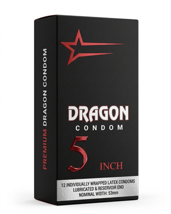 Dra-gon Con-dom 5 inch silicon reusable