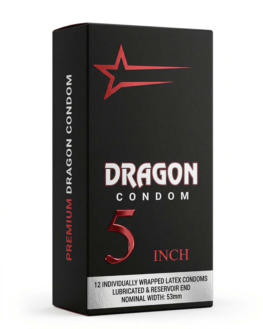 Dra-gon Con-dom 5 inch silicon reusable