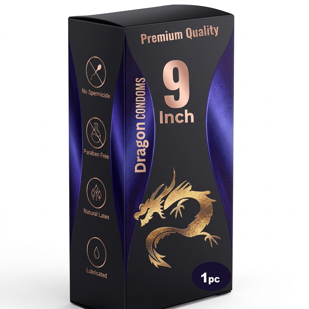 Premium Size Silicone Dragon 9 Inch Condom For Men | Dragon condom 9 inch big size silicone 1 Pcs.