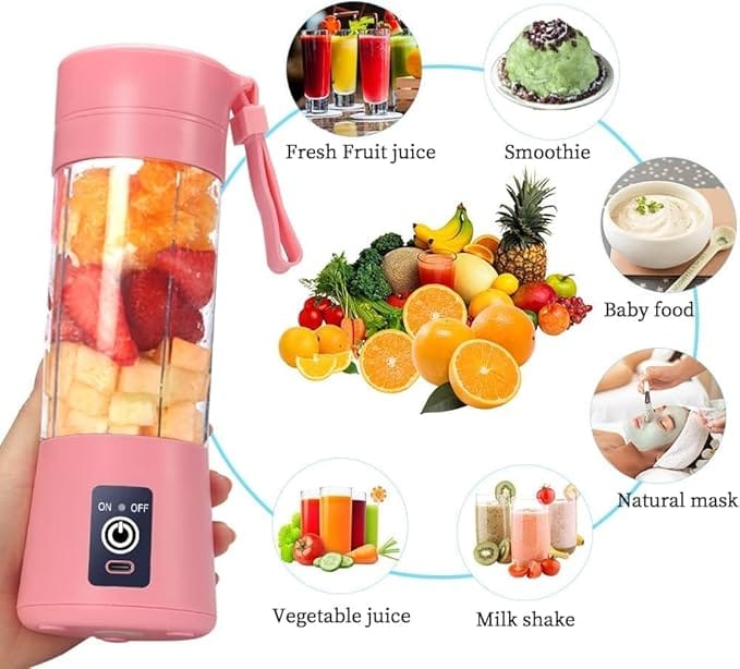 Portable USB Juicer Electric Mixer Bottle Blender Grinder for Fruit & Vegetable Juice Making 