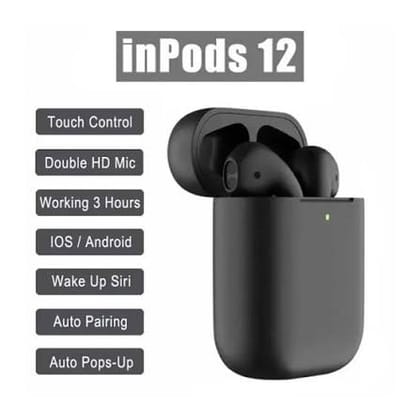 Wireless Earbuds Bluetooth 5.0 Headphones with Smart Touch Control, Mic & Portable Charging Case - Compatible with All Smartphones