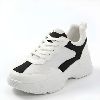 WUGO Women Daily Wear Sneakers | Trendy Lightweight Casual Sports Shoes | Comfortable Lace-Up Walking Footwear for Travel, Gym & Outdoor Activities
