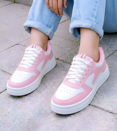 WUGO Women Fashionable Walking Sneakers | Lightweight Sports Shoes | Comfortable Lace-Up Casual Footwear for Daily Wear, Travel, Gym & Outdoor Activities
