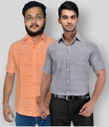 DESHBANDHU DBK - Multicolor Cotton Regular Fit Men's Formal Shirt (Pack of 2)