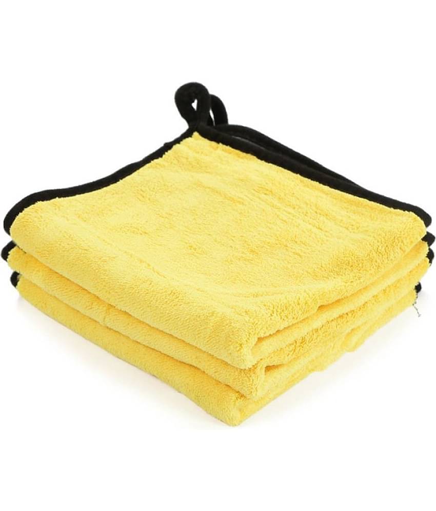 PROGIENCE Multicolor 600 GSM Microfiber Cloth For Automobile ( Pack of 3 )