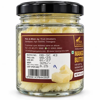 Mango Butter 100g | Deep Moisturizing Body Butter | Skin Softening, Repair & Hydration | Dry Skin Care | No Parabens, No Sulphates