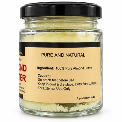 Almond Butter 100g | Deep Moisturizing Body Butter | Skin Softening, Nourishing & Repair  | Rich Hydration for Dry Skin | No Parabens, No Sulphates