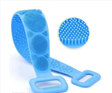 Silicone Bath Body Scrubber & Back Cleaning Massage Brush | Flexible Body Shower Scrubber