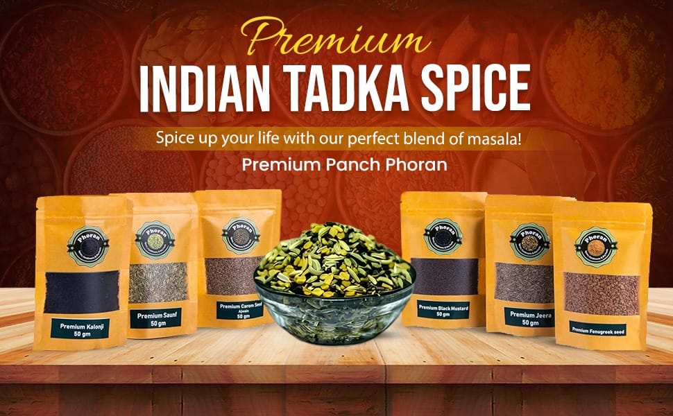 250 gm Panch Phoran Spice Combo Online India - 6 Whole Spices (PACK of Jeera/Kalonji/Kali Rai/Ajwain/Methi/Saunf)| Phoran