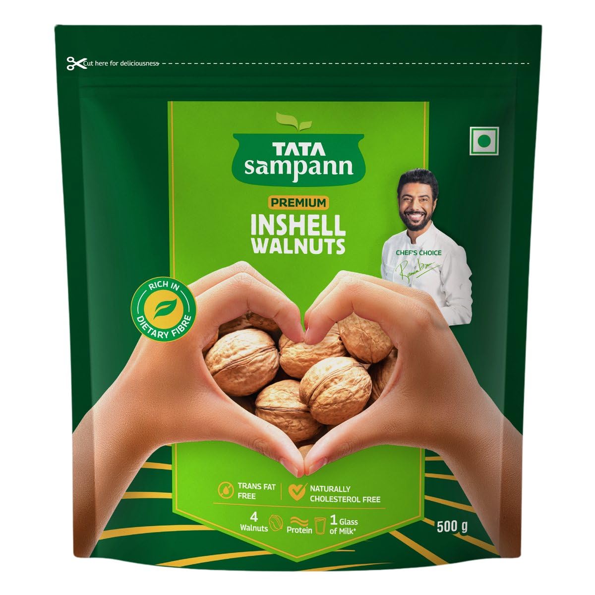 Tata Sampann Inshell Walnuts 500 g | Akhrot