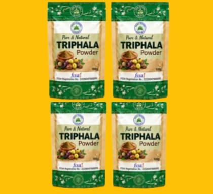 ​Shushraj Jaivik Triphala Powder 100g (Buy 3 Get 1 Free) | Pure & Natural Ayurvedic Churna for Digestion, Hair & Skin Care