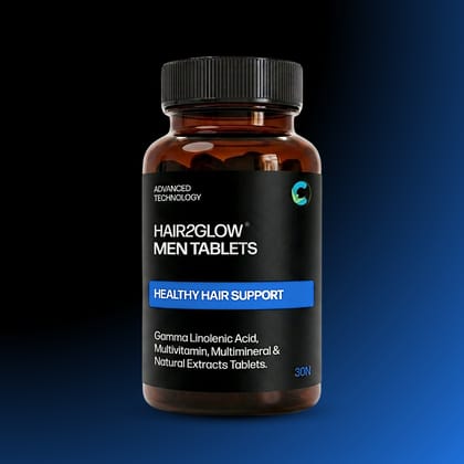 Hair2Glow Men Hair Tablets | For Hair Growth & Reduces Hair Fall for Men