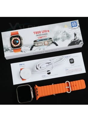 T800 Ultra Smartwatch with 1.99-inch Display & Wireless Charging