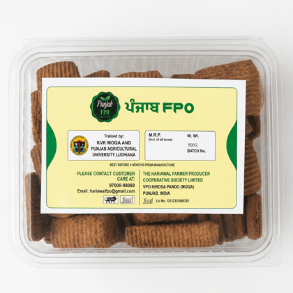 Panjab FPO Black Wheat Flour Biscuits 500 Gram