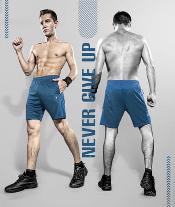 TechnoSport Men's Dry-Fit Shorts OR-36 (Spanish Blue)-M