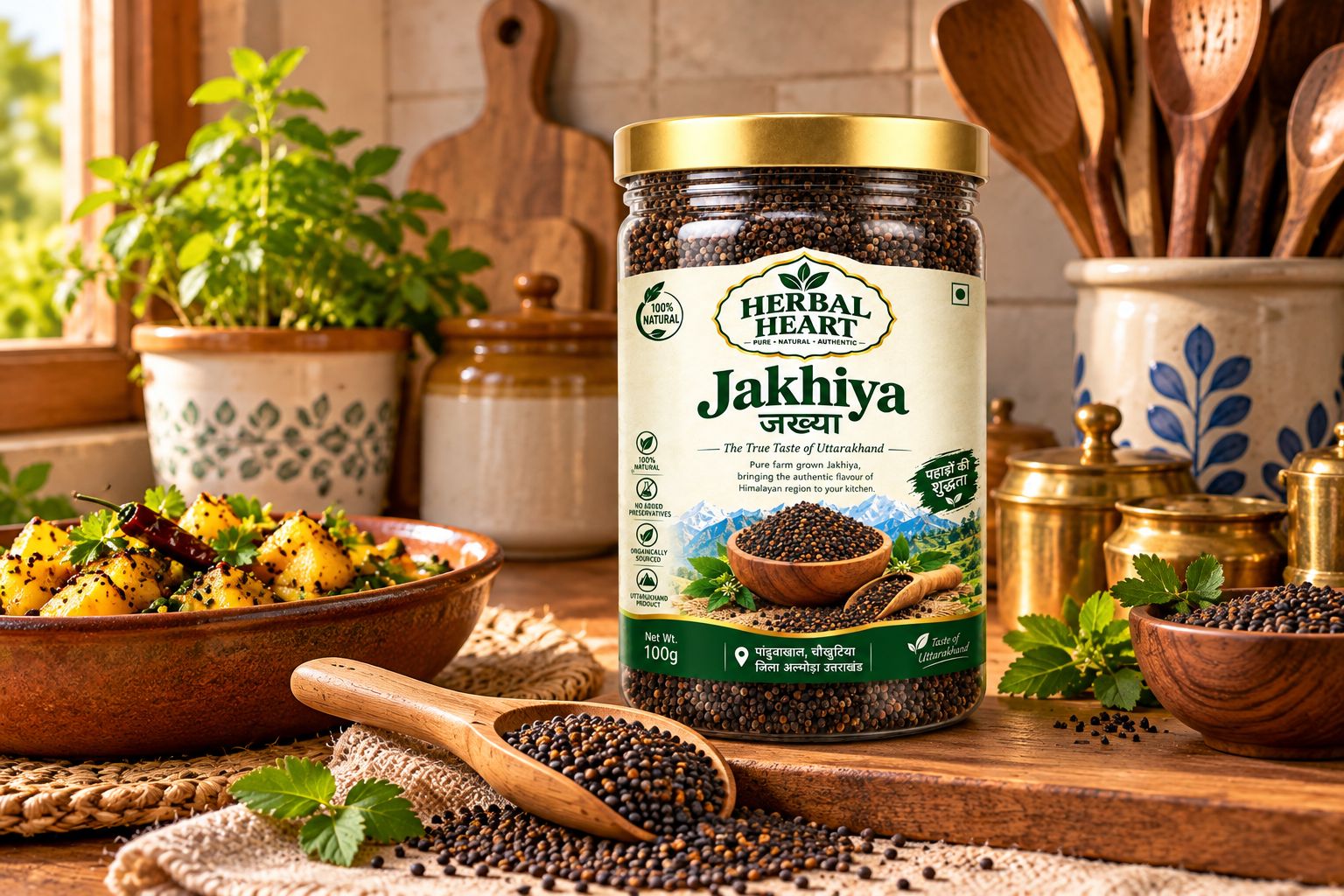 Herbal Heart Jakhiya (जख्या) – Traditional Himalayan Spice | 100 g