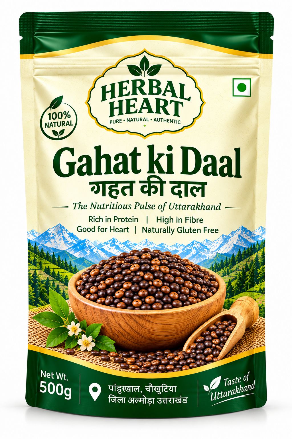 Product Title Herbal Heart Gahat Ki Daal (Horse Gram) – Traditional Uttarakhand Pulse | 500 g