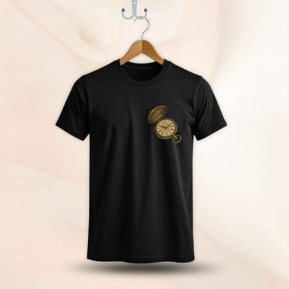 Trishoolin Timeless Vintage Pocket Watch Theme T-Shirt | Design 20108MB | Cotton Regular Fit | Crew Neck / Round Neck Half Sleeve | Pack of 1