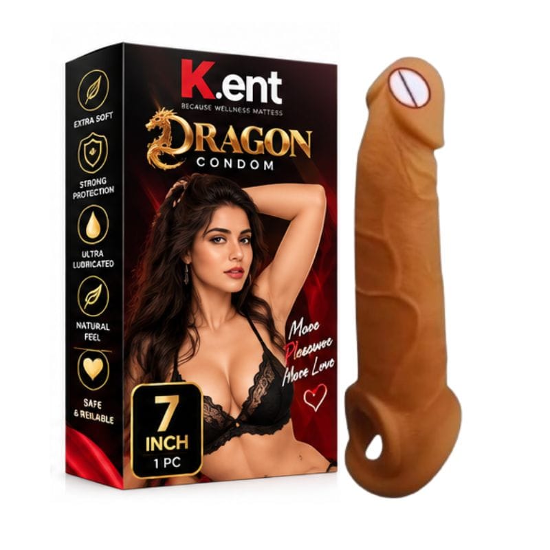7 Inch Dragon Condom | Adult Novelty Accessory | Personal Adult Product | Dragon Inspired Design | Unique Novelty Accessory | 1 Pc
