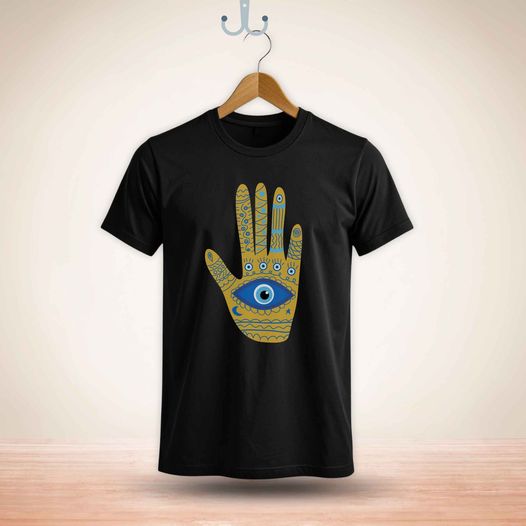 Trishoolin Eye Graphic Theme T-Shirt | Design 30148MB | Cotton Regular Fit | Crew Neck / Round Neck Half Sleeve | Pack of 1