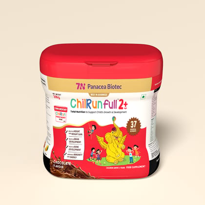 ChilRun Full 2+, Health and Nutrition Drink, Vanilla, 200g, Jar. Total Nutrition For Children’s Growth, Supports Weight & Height Gain, Immune Function & Brain Development. ChilRun Full 2+, Health and Nutrition Drink, Vanilla, 200g, Jar. Total Nutrition For Children’s Growth, Supports Weight & Height Gain, Immune Function & Brain Development.