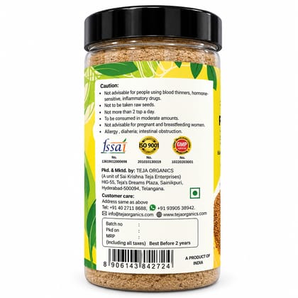 Flaxseed Powder | 100% Natural Superfood | Source of Omega-3, Fiber & Plant Nutrients | Supports Daily Nutrition & Wellness