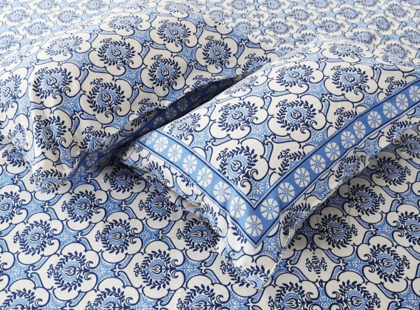 Pure Cotton Hand Block Print King Bedsheet Set, Bedcover, Bedspread, Jambo Size | 120x120" Bedspread with 2 Pillow Covers | DHRUVINSRI