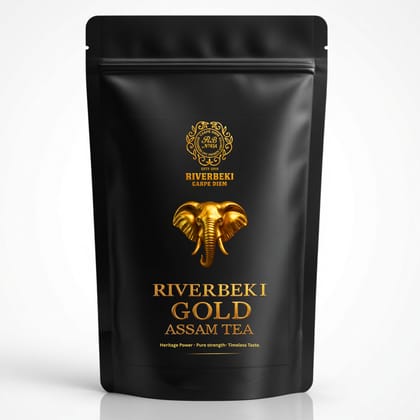 Riverbeki Gold Premium Assam Tea 1Kg | Export Quality Second Flush Black CTC Tea for Strong, Authentic Chai