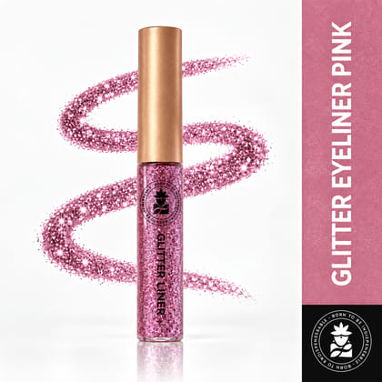 BOBI Glitter Eyeliner Pink | Diamond Sparkle Finish | Waterproof Long Wear | Quick Dry Smudge proof | Felt-Tip Precision | Cruelty-Free Paraben-Free-5ml