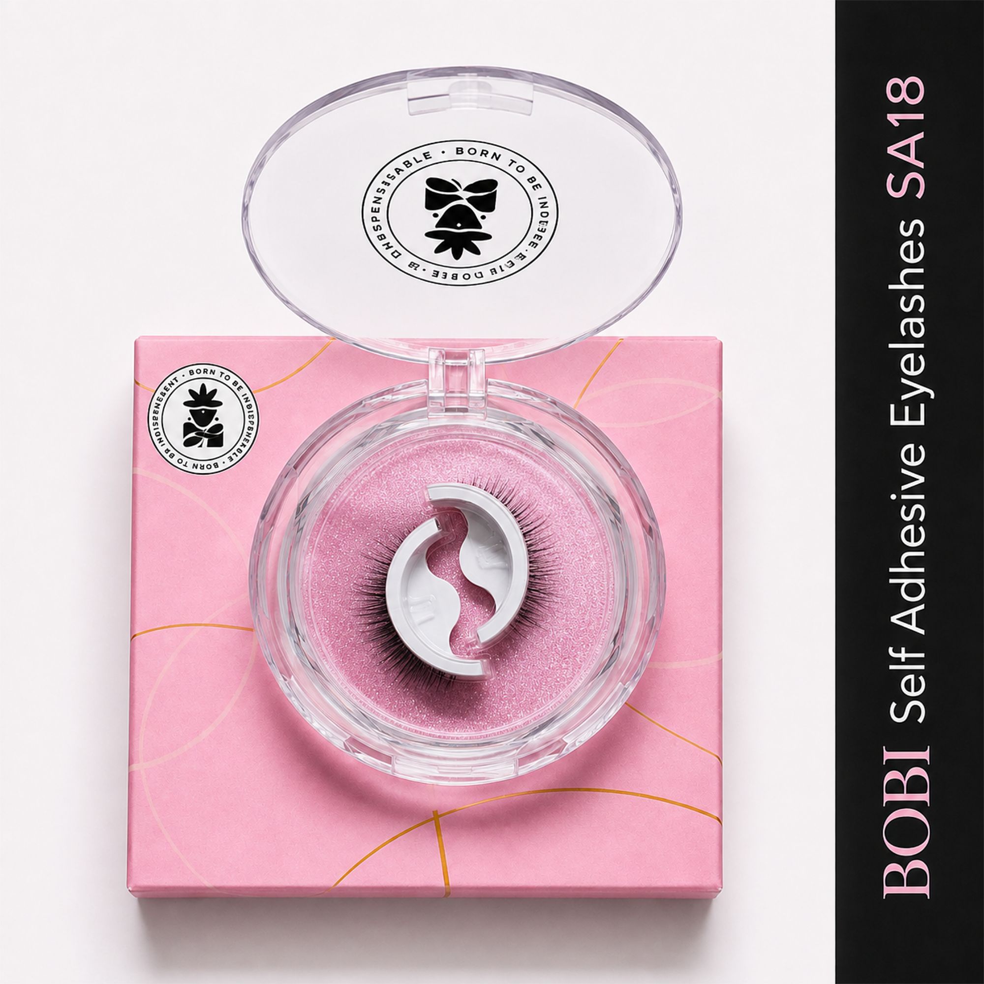 BOBI Self Adhesive Eyelashes SA18 Natural – Soft Lash Curve | Light Everyday Look | No Glue | Easy to Wear | Reusable