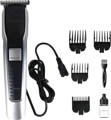 AT-538 Hair Clipper for Men, Black Silver Finish