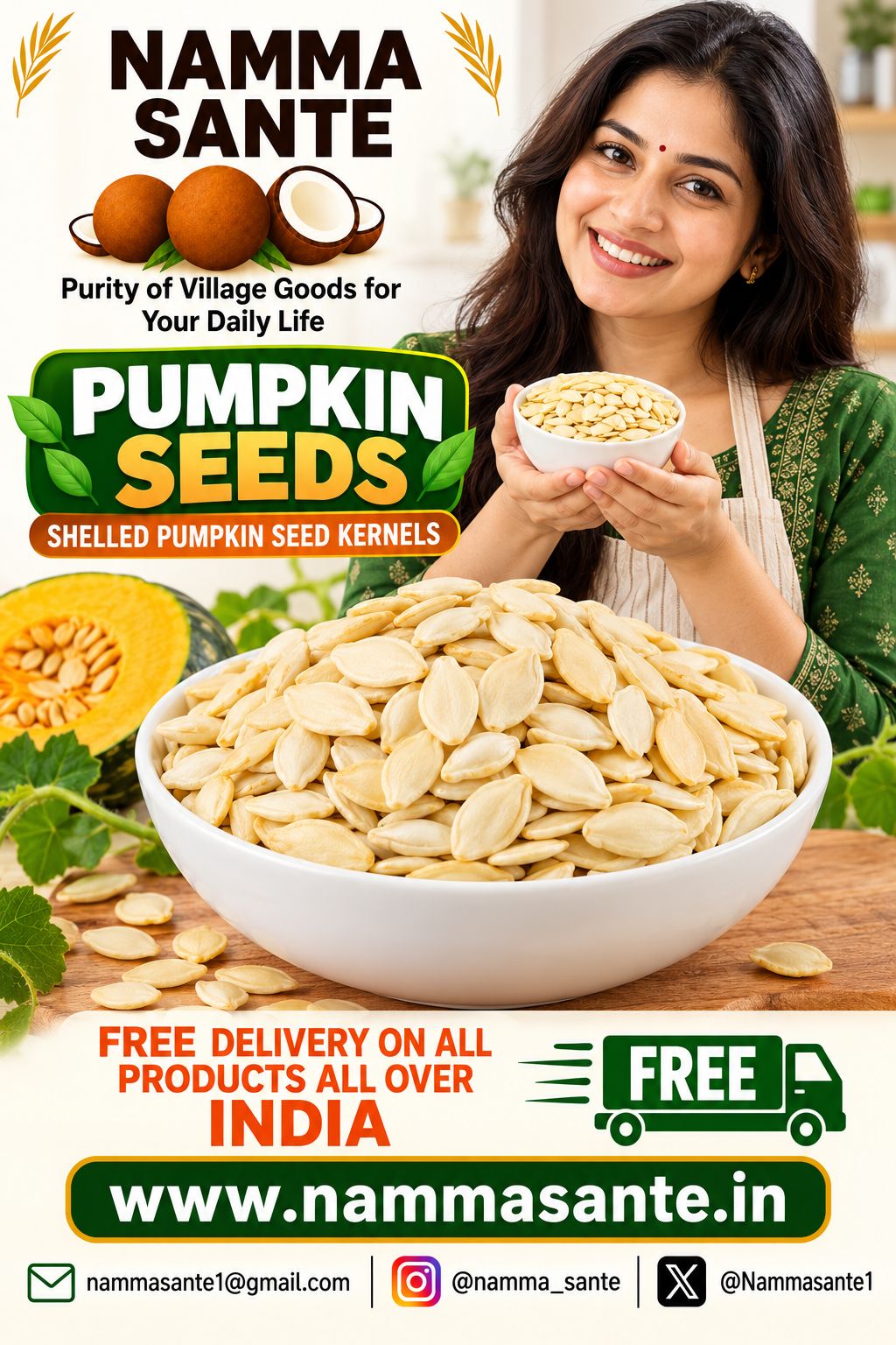 Pumpkin Seeds | Kaddu Ke Beej | Boodida Gummadi Vittanalu | Poosanikai Vidhai | Pumpkin Beej