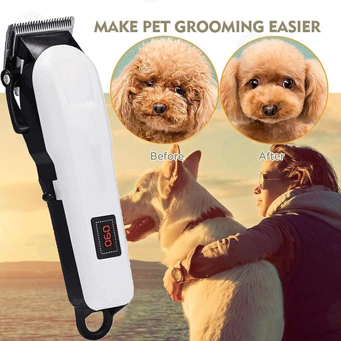 Rechargeable LCD Display Hair & Beard Trimmer for Men & Pets