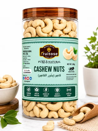 Premium W320 Whole Cashews | Rich & Creamy Delight | 500g Premium W320 Whole Cashews | Rich & Creamy Delight | 500g