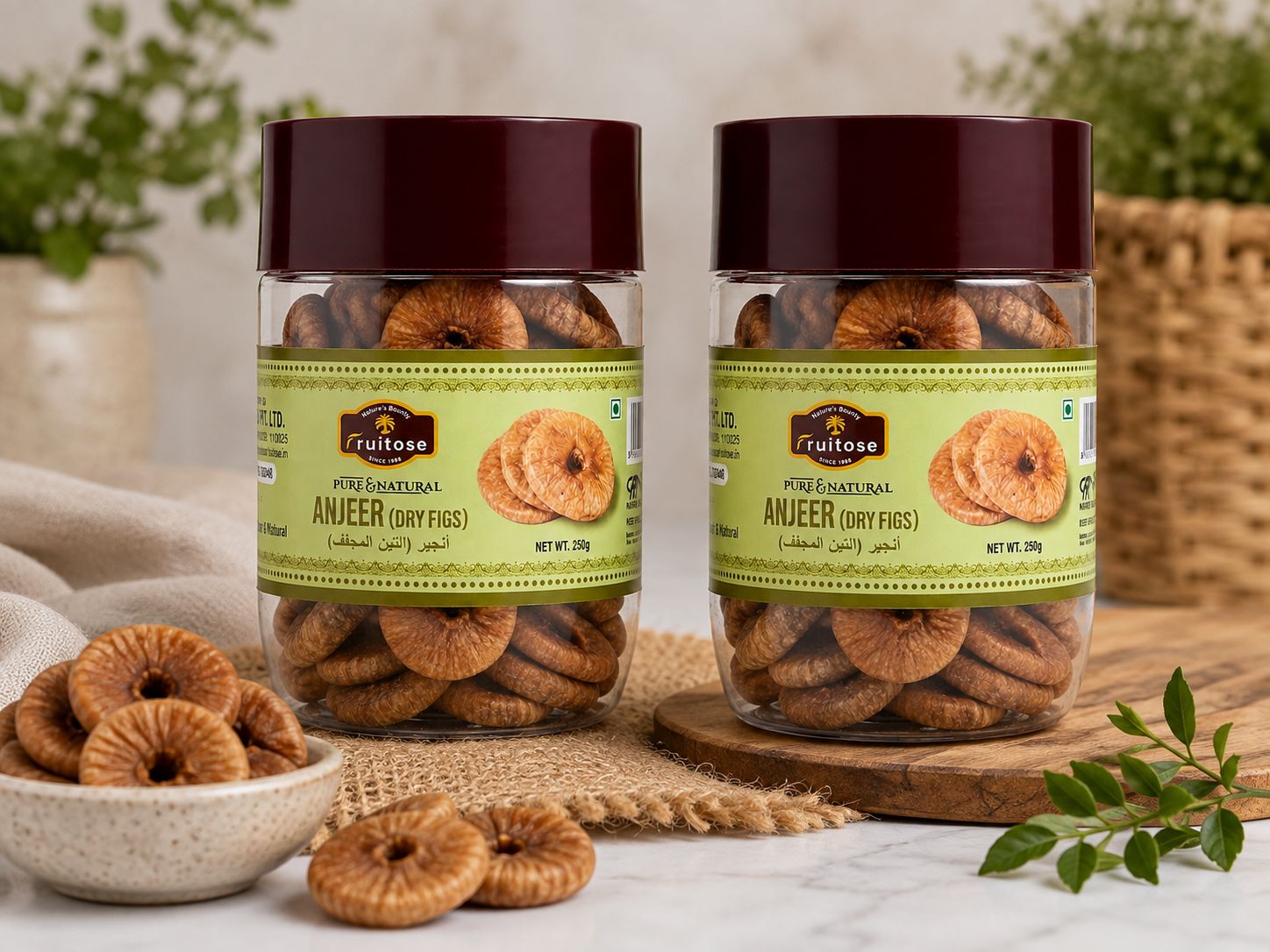 Premium Afghan Dried Figs | Natural Sweetness & Chewy | 250x2