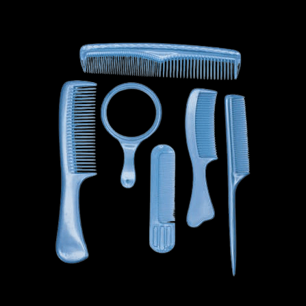 New Fashion Portable Hair Comb Set – Sky Blue