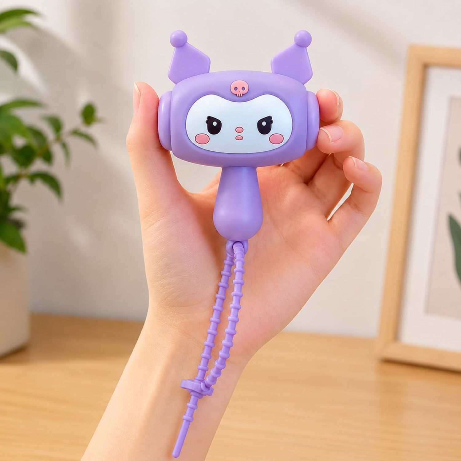  Sound Hammer Toy for Kids & Adults | Cartoon Animal Squeaky Hammer Keychain | Stress Relief Fidget Toy | Portable Kawaii Sound Toy for Bags, Keys & Gifts (kurom)