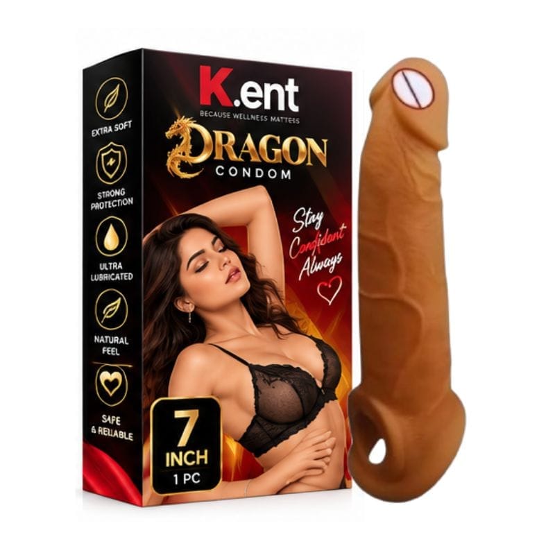 Premium Drag-ons Cond-ome For Men 7-inch for regular use Ultra Soft | Long Lasted | Extra Pleasure Extra size |