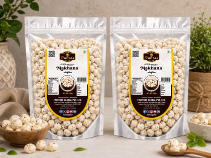 Premium Makhana (Fox Nuts) | Roasted & Healthy Snack | 200gx2 Premium Makhana (Fox Nuts) | Roasted & Healthy Snack | 200gx2