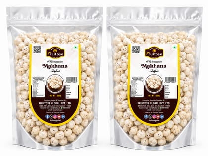 Premium Makhana (Fox Nuts) | Roasted & Healthy Snack | 200gx2 Premium Makhana (Fox Nuts) | Roasted & Healthy Snack | 200gx2