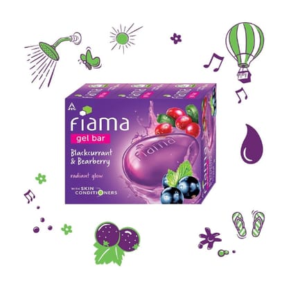 Fiama – Blackcurrant & Bearberry Gel Bar (3U X 125Gms)