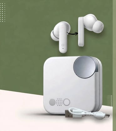 Premium Wireless Bluetooth Earbuds with Charging Case – White