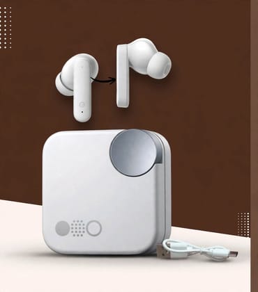 Premium Wireless Bluetooth Earbuds with Charging Case – White