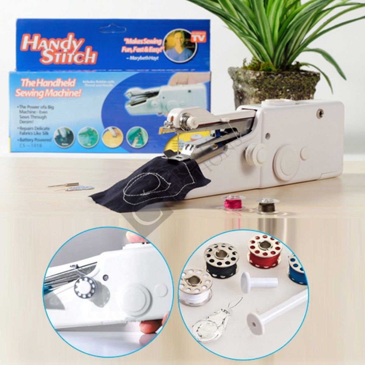 Handy Stitch Mini Sewing Machine for easy Stitching Clothes Portable Handheld electric Sewing Silai Tailoring Tool for DIY Crafts, Hems and Quick Repairs light weight beginners friendly Sewing Device