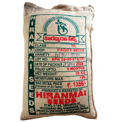 Hiranmai Seeds MTU-1010 Paddy Seeds (30kg)