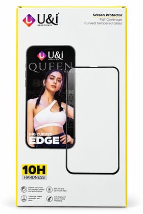 U&i Queen Series Full Coverage Curved Tempered Glass Screen Protector for iPhone 14 Pro Max