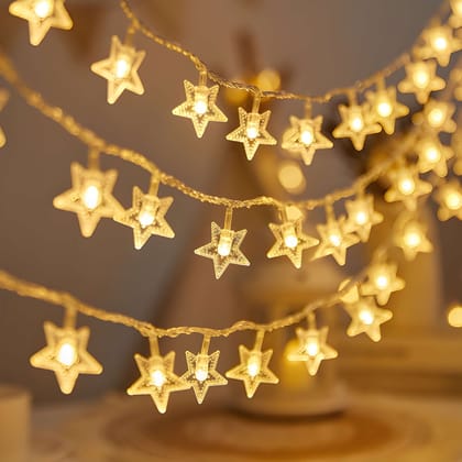 Heavy Duty X4cart Mini Star Fairy String Lights, 14 LED, 3 Meter, Warm White Decorative LED Lights for Bedroom, Home, Garden, Diwali, Christmas, Wedding & Party Decoration, Pack of 1 (Original)