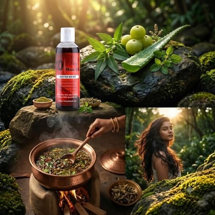 Elegantra Therapeutic Ayurvedic Hair Growth Oil with 76 Kerala Handpicked Herbs (100ml) Pack of 1