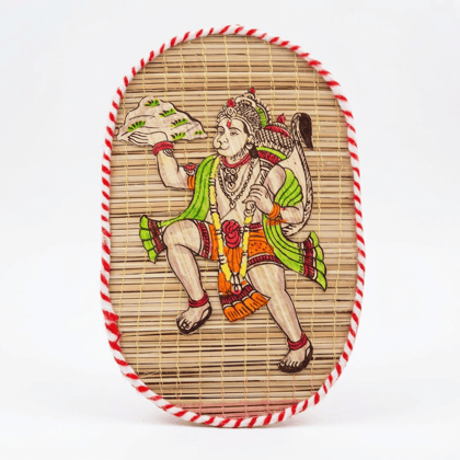 Handmade Bamboo Lord Hanuman Wall Hanging Art
